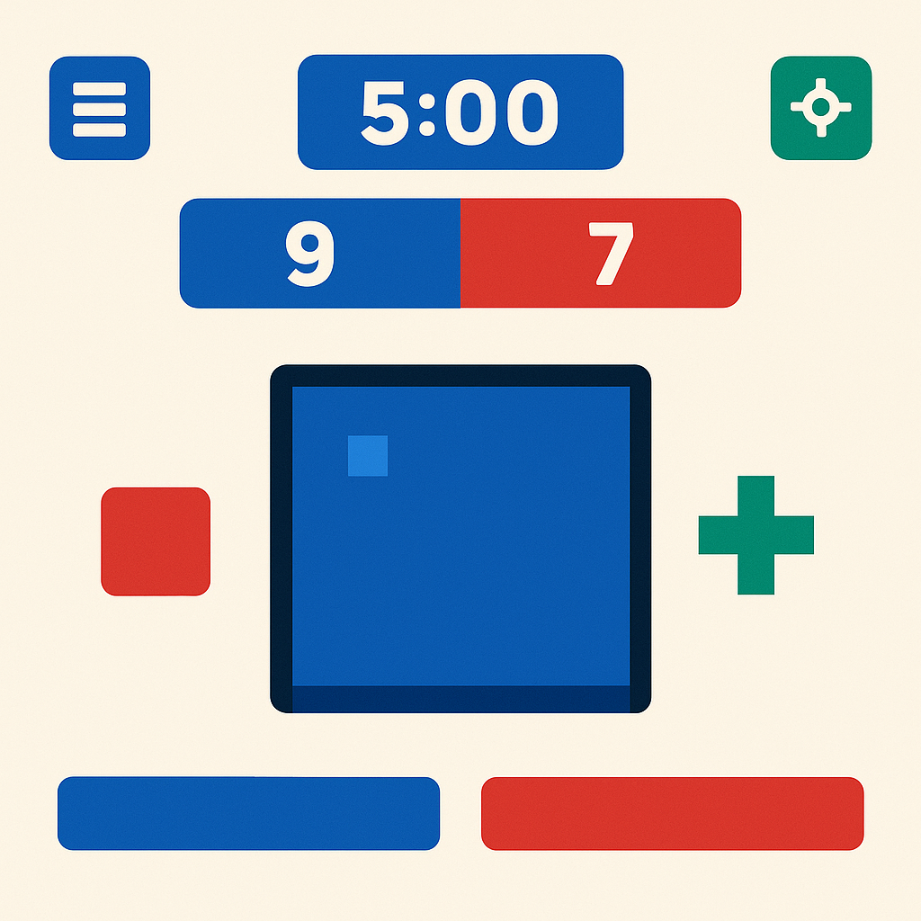Screenshot of a compact match in PlayForge Arena